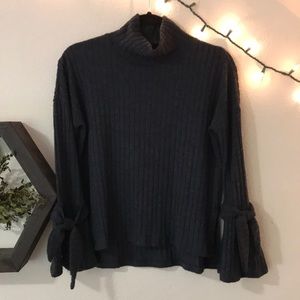 Soft Navy Blue Turtleneck Sweater